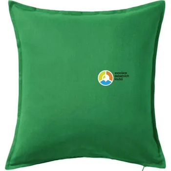 Polštář Asociace debatních klubů logo s textem - Polštář 50x50 - 50x50 - Včetně výplně ( Středně zelená )