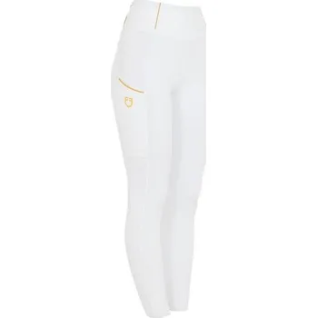 Vybavení pro jezdce Dámské jezdecké legíny EQUESTRO Slim bílé (L)