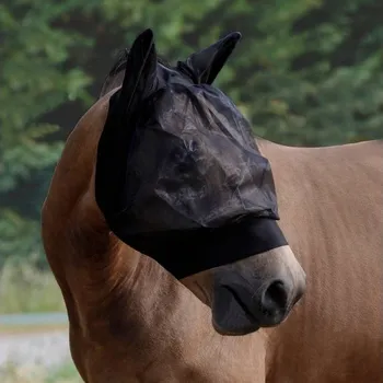 Koňská maska proti hmyzu Maska proti hmyzu UMBRIA EQUITAZIONE Stretch black (M)