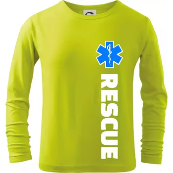 Dětská móda Rescue - pro záchranáře - Triko dětské Long Sleeve - 146 cm/10 let ( Limetková )