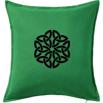 Polštář Keltský ornament - Polštář 50x50 - 50x50 - Pouze potah ( Středně zelená )