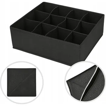 Úložný box ORGANIZÉR NA SPODNÍ PRÁDLO 12 PŘIHRÁDEK SKLÁDACÍ