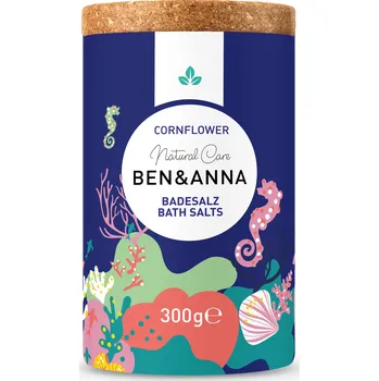 bomba do koupele Ben & Anna Sůl do koupele - Cornflower (300 g) - s kvítky a vůní chrpy