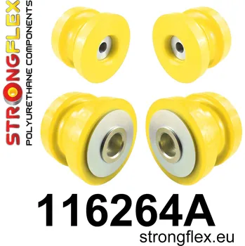 Silentblok nápravy 116264A: Strongflex Sada silentbloků zadního nosníku varianta SPORT