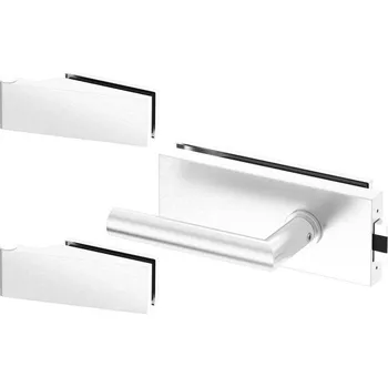 Dveřní kování Kování Metal - Bud na skleněné dveře BO hranaté SLIM PRO - bílá