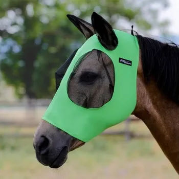 Koňská maska proti hmyzu Maska proti hmyzu PRO-TECH lime (M)