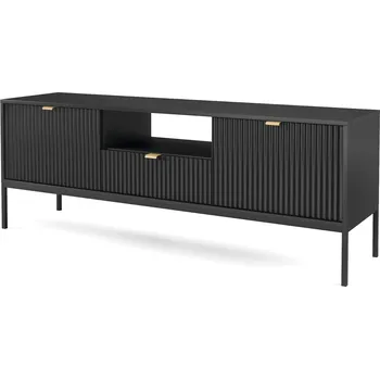 Televizní stolek TV stolek RTV154 černá Nova Černé nohy / zlatý úchytky