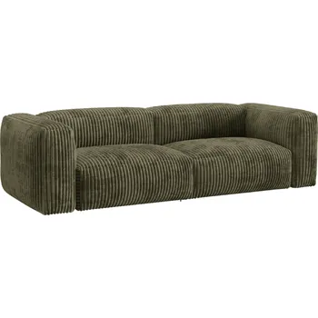 Pohovka Micadoni Zelená manšestrová trojmístná pohovka Martina 240 cm