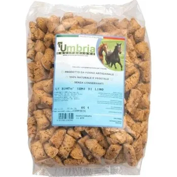 Krmivo pro koně UMBRIA EQUITAZIONE Pamlsky pro koně s lněným semínkem 1kg