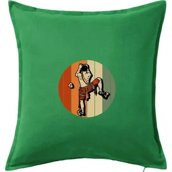Polštář Horolezec barevný - Polštář 50x50 - 50x50 - Pouze potah ( Středně zelená )