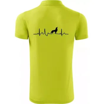 Pánská košile Vlk ekg - Polokošile Victory sportovní (dresovina) - M ( Limetková )
