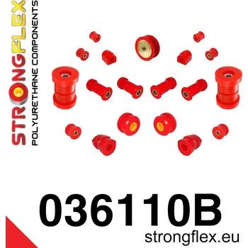 Silentblok nápravy 036110B: Strongflex Kompletní sada silentbloků pro zavěšení 27mm 19mm 031369 - 031525 x 2 4 x 031314 standard bush