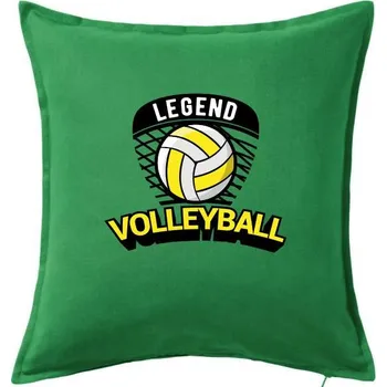 Polštář Volleyball legend - Polštář 50x50 - 50x50 - Včetně výplně ( Středně zelená )