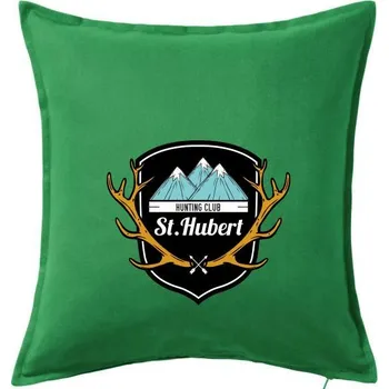 Polštář Erb - St. Hubert - Polštář 50x50 - 50x50 - Pouze potah ( Středně zelená )