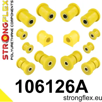 Silentblok nápravy 106126A: Strongflex Sada silentbloků předního zavěšení z polyuretanu varianta SPORT 20mm