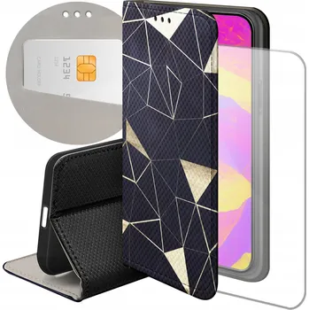 Pouzdro na mobilní telefon Flipové pouzdro Hello Case pro Samsung Galaxy A6 2018 zlaté