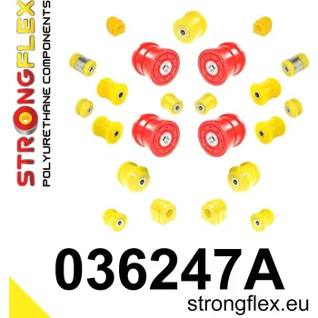 Silentblok nápravy 036247A: Strongflex Kompletní sada polyuretanových silentbloků pro zavěšení varianta SPORT Custom 13mm