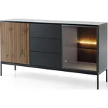 Komoda KSZ154 1 pkt Led Sento černý / dub wotan