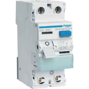 Proudový chránič HAG CHRÁNIČ PROUD. 2PÓL. 25 / 0.03A BEZŠR. SVORKY CDS225D-SN