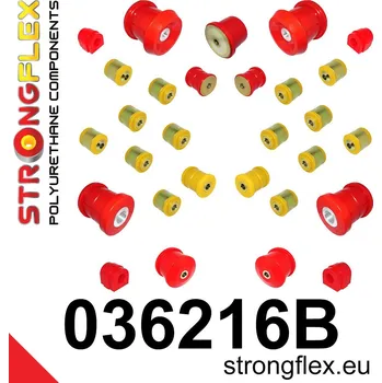 Silentblok nápravy 036216B: Strongflex Kompletní sada polyuretanových silentbloků pro zavěšení 25mm 12mm