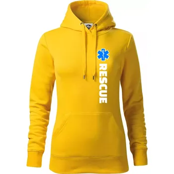 Dámská mikina Rescue - pro záchranáře - Mikina dámská Cape s kapucí - L ( Žlutá )