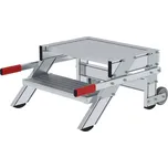 Schůdky z hliníku, pojízdné, dvoustupňové, šířka schůdku 600 mm