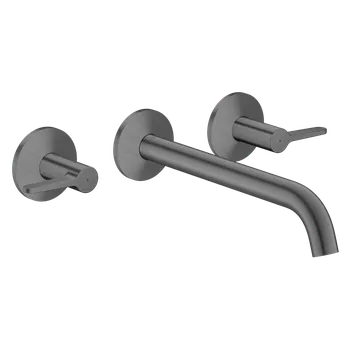 Vodovodní baterie Axor One - Umyvadlová baterie 3-otvorová pod omítku, kartáčovaný černý chrom 48160340