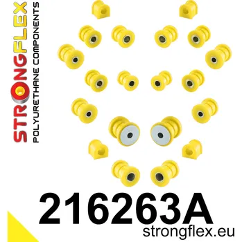 Silentblok nápravy 216263A: Strongflex Kompletní sada silentbloků pro zavěšení varianta SPORT 28mm 15mm 12mm