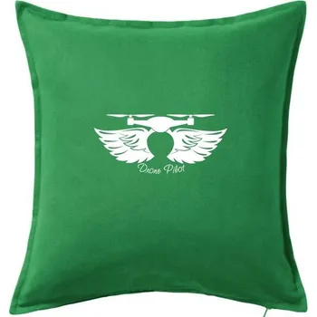 Polštář Dron pilot - Polštář 50x50 - 50x50 - Pouze potah ( Středně zelená )