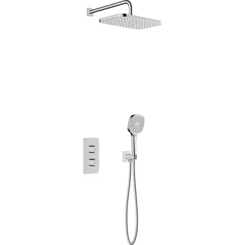 Sprchový set KFA Armatura Malaga sprchová sada pod omítku s termostatem s dešťovou sprchou chrom 5759-501-00