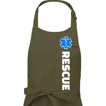 Kuchyňská zástěra Rescue - pro záchranáře - Dámská zástěra na vaření - Univerzální velikost ( Khaki )