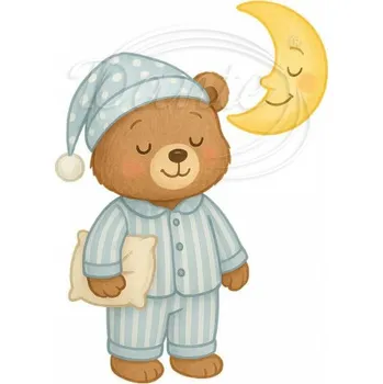 Dekorativní polštářek Dante Nažehlovačka Medvídek v pruhovaném pyžamu,8