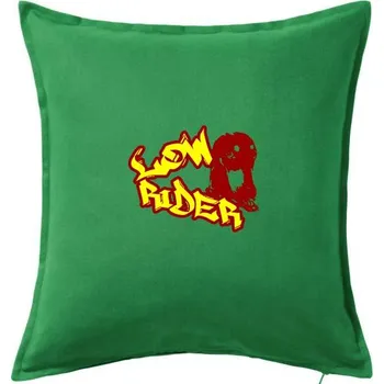Polštář Jezevčík Low Rider - Polštář 50x50 - 50x50 - Včetně výplně ( Středně zelená )