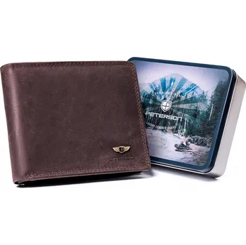 Peněženka Peterson peněženka z přírodní nubukové kůže hnědá - muž