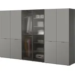 Skříň Nova 6D šedý platinový Sandbox