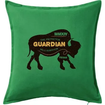 Polštář Bison guardian - Polštář 50x50 - 50x50 - Pouze potah ( Středně zelená )