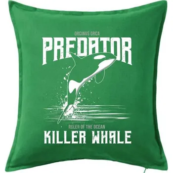 Polštář Orca predator - Polštář 50x50 - 50x50 - Pouze potah ( Středně zelená )