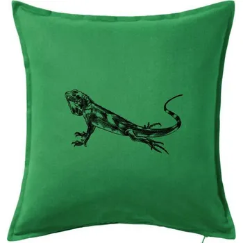 Polštář Tužkou kreslený Leguán - Polštář 50x50 - 50x50 - Pouze potah ( Středně zelená )