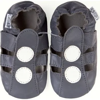 Kojenecké oblečení CAPIKI Kožené capáčky - SANDÁLKY šedé 2-3 roky