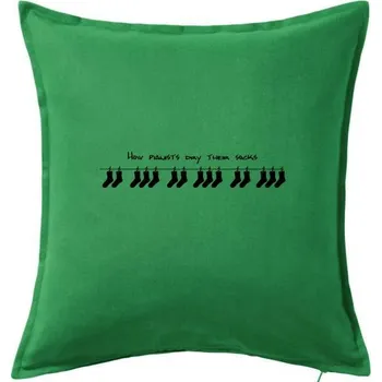 Polštář How pianists dry their socks - Polštář 50x50 - 50x50 - Pouze potah ( Středně zelená )