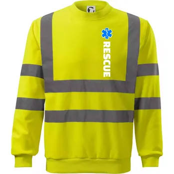 Pánská mikina Rescue - pro záchranáře - Reflexní mikina - 3XL ( Neonově žlutá )