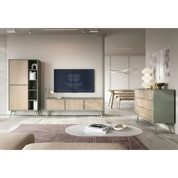 Obývací stěna Obývací sestava I Forest eukalyptus / skandinávský smrk