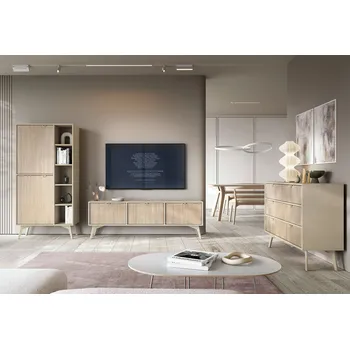 Obývací stěna Obývací sestava I Forest béžový písek / skandinávský smrk