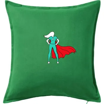 Polštář Super zubařka - Polštář 50x50 - 50x50 - Včetně výplně ( Středně zelená )