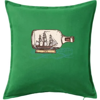 Polštář Stavitel lodí - Polštář 50x50 - 50x50 - Včetně výplně ( Středně zelená )
