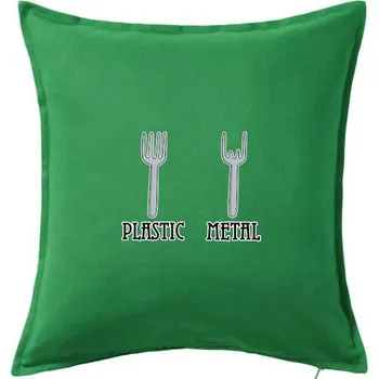 Polštář Plastic Metal - Polštář 50x50 - 50x50 - Pouze potah ( Středně zelená )