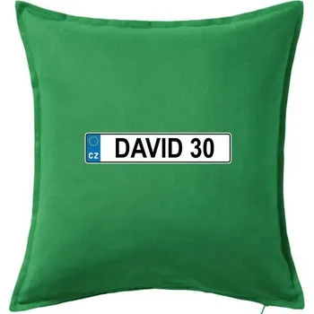 Polštář SPZ David 30 - Polštář 50x50 - 50x50 - Včetně výplně ( Středně zelená )