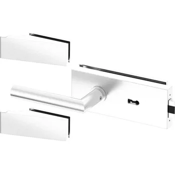 Dveřní kování Kování Metal - Bud na skleněné dveře BB hranaté SLIM PRO - bílá