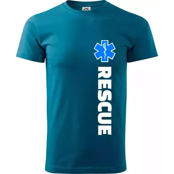 Rescue - pro záchranáře - Klasické pánské triko vyšší gramáže - XS ( Petrolejová )