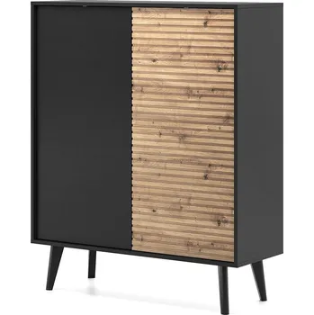 Ložnice Komoda KD104 dub artisan / černý Willow